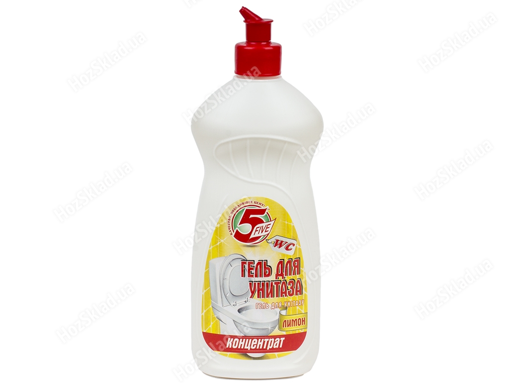 Гель для миття унітазів FIVE Лимон, 500мл